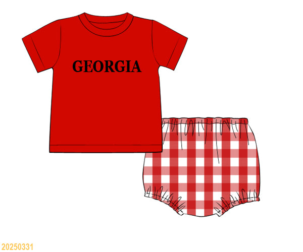 Georgia French Knot Boy Diaper Set
