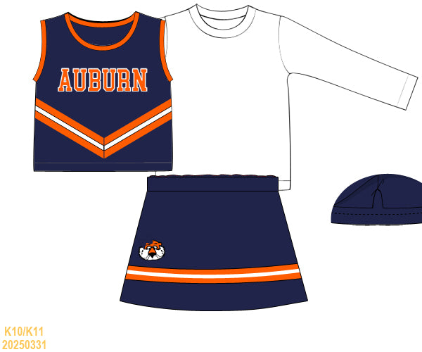 Tigers Girl Cheer Set With Shirt