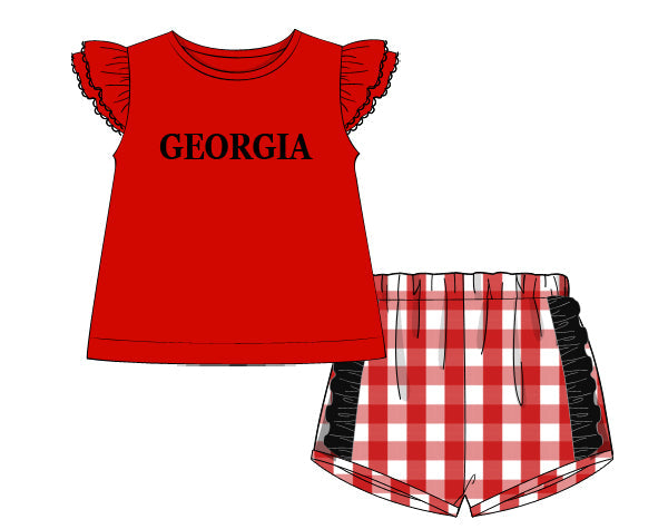 Georgia French Knot Girl Shorts Set