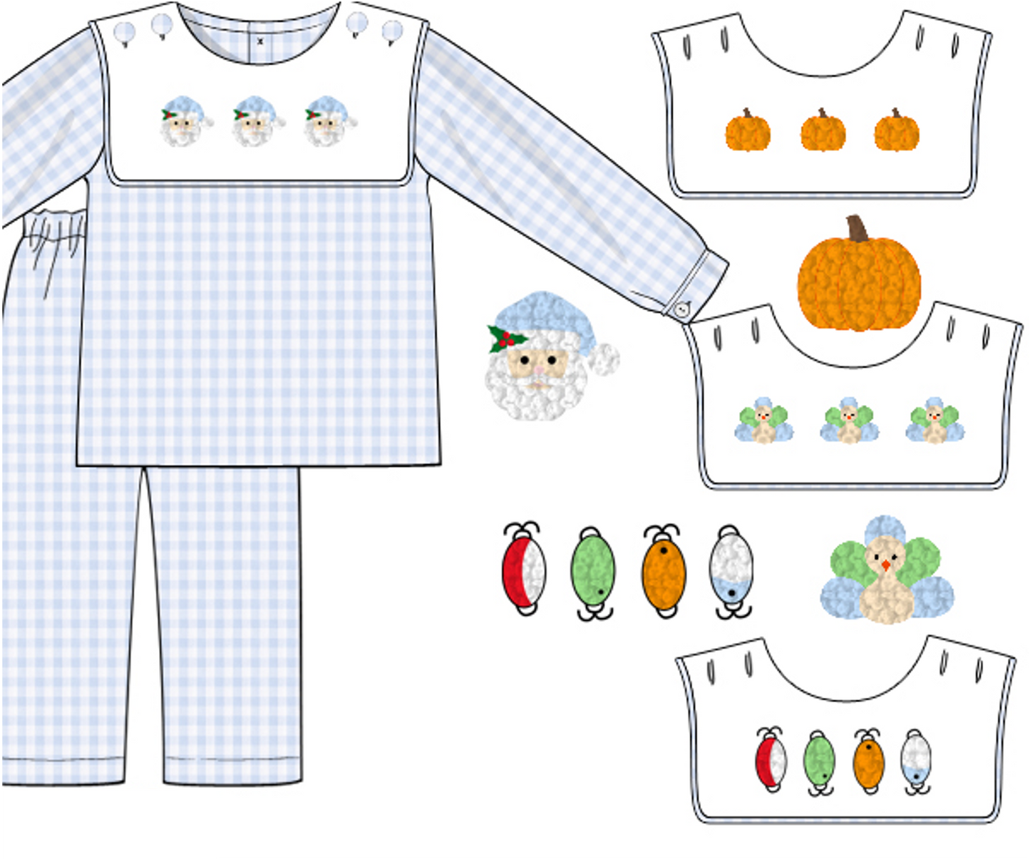 Interchangeable Bib Boy Pants Set