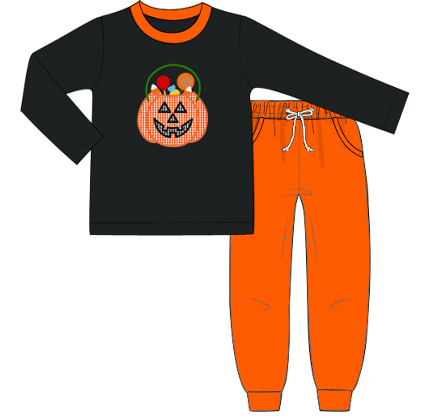 Jack o lantern Boy Pants Set