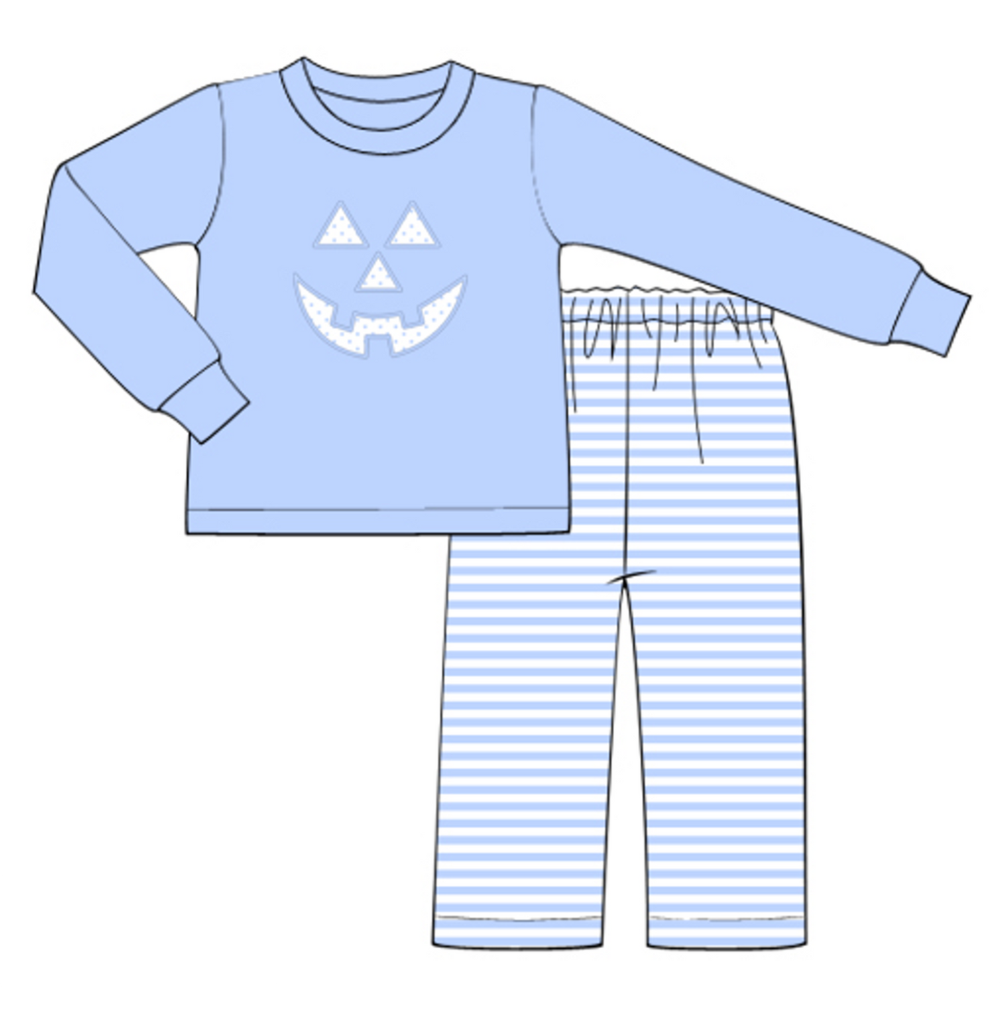Mini Dot Pumpkin Boy Pants Set