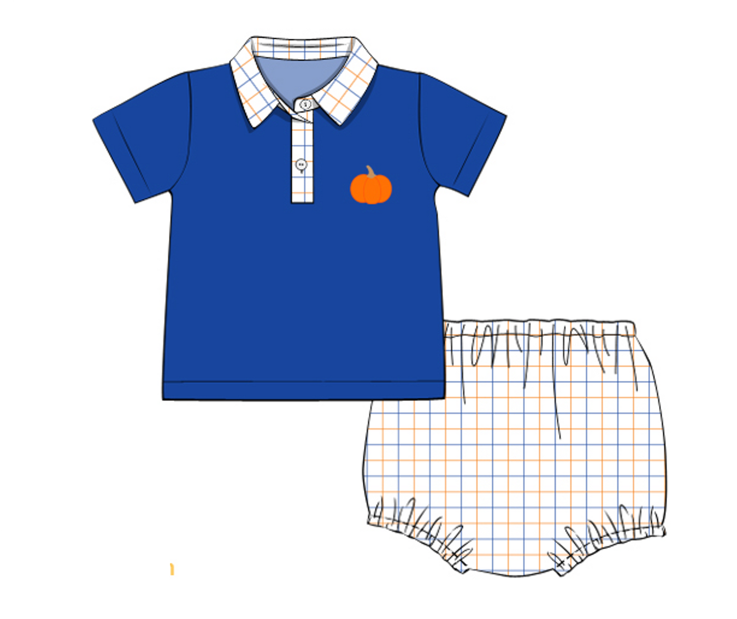 Pumpkin Boy Diaper Set
