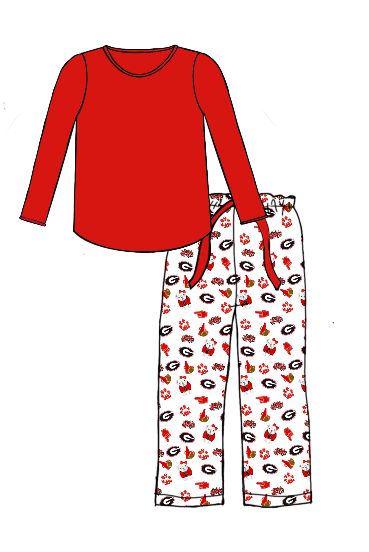 Bulldogs Mom Pajama Pants Set