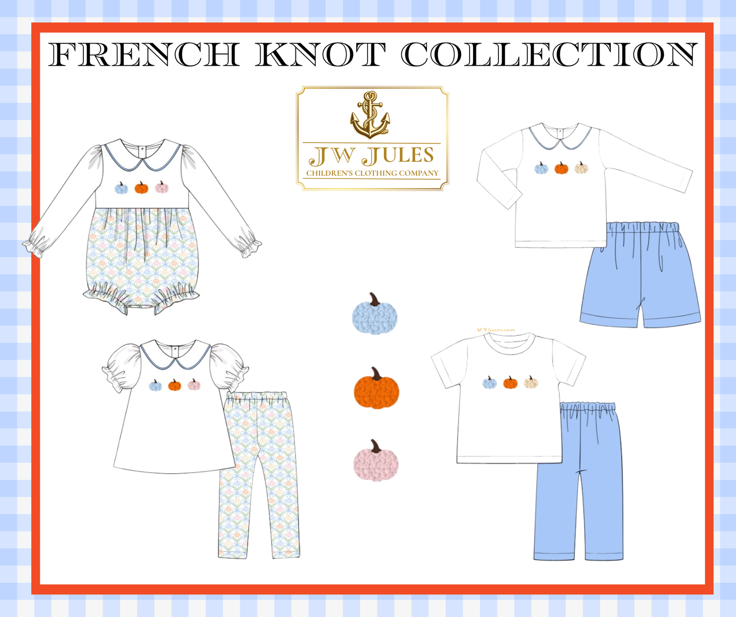 French Knot Pumpkins