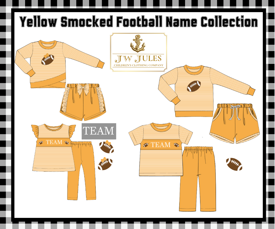 Yellow Smocked Football Name Collection