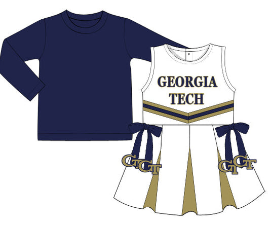 Gold and White Cheer Dress