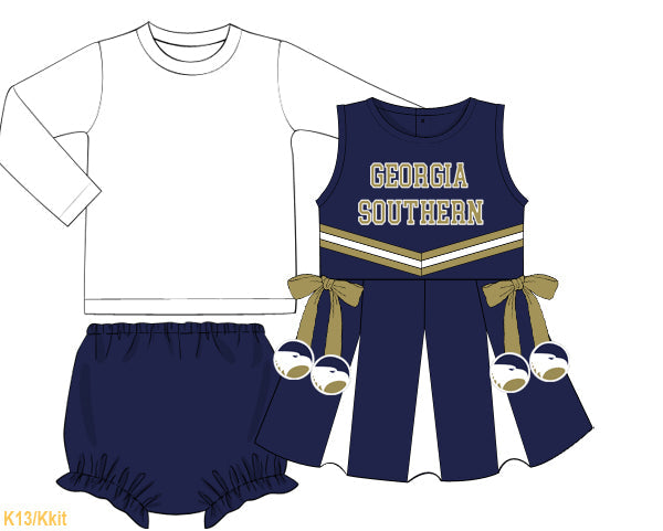Southern Cheer Dress Set With Shirt