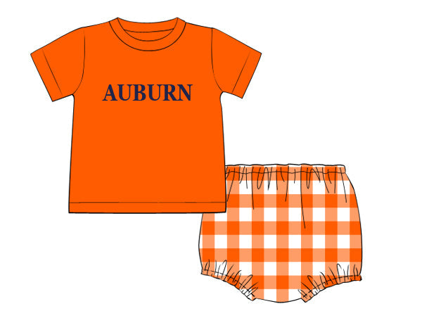 Tigers French Knot Boy Diaper Set