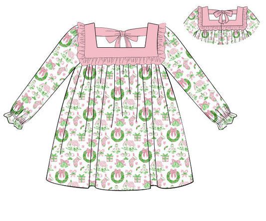 Pink Velvet Girl Dress