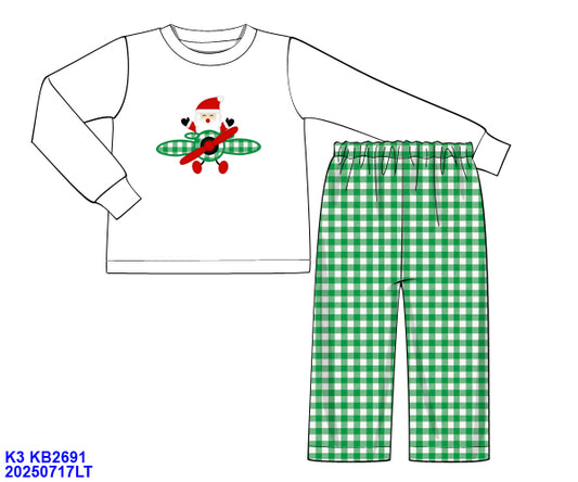 Santa Pilot Boy Pants Set
