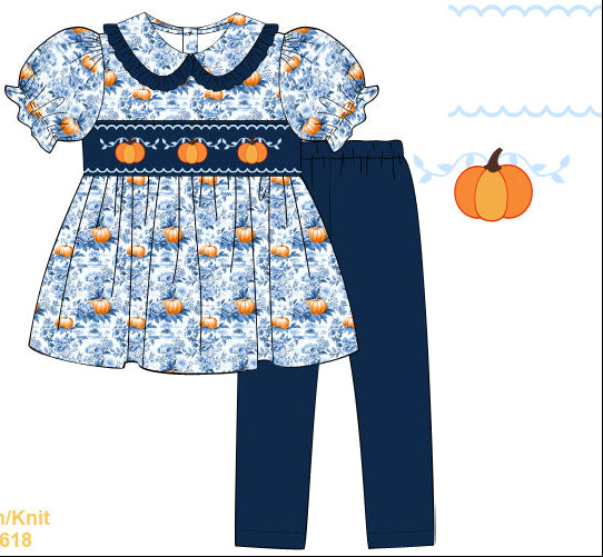 Navy Fall Collection Girls Pants Set