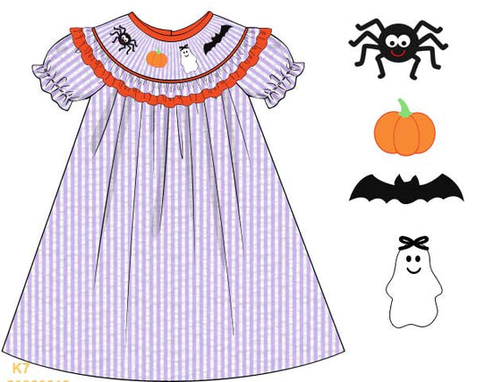 Halloween Smocked Collection Girl Dress