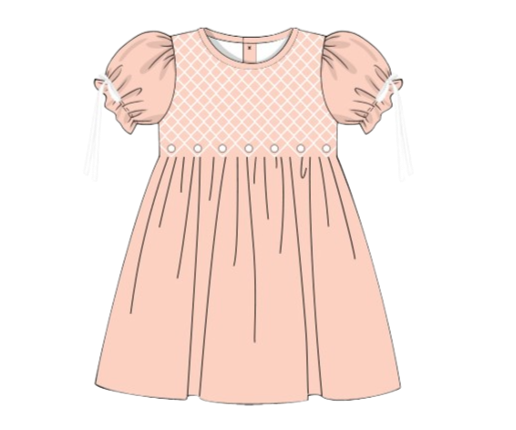 902 Apricot Heirloom Girl Dress