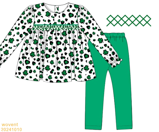 935 Lucky Leopard Girl Pants Set