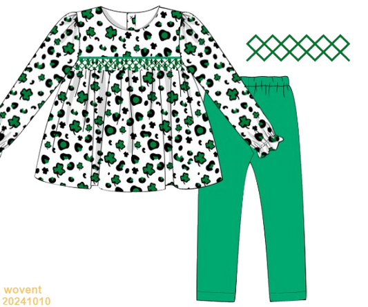 935 Lucky Leopard Girl Pants Set