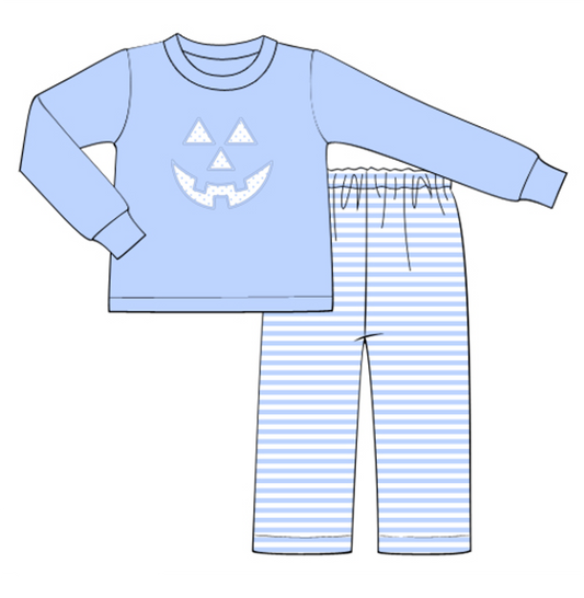 Mini Dot Pumpkin Boy Pants Set