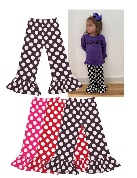 Ruffle Bottom Polka Dot Pants