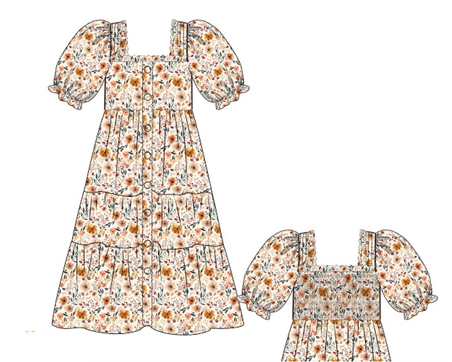 Harvest Bloom Mom Dress